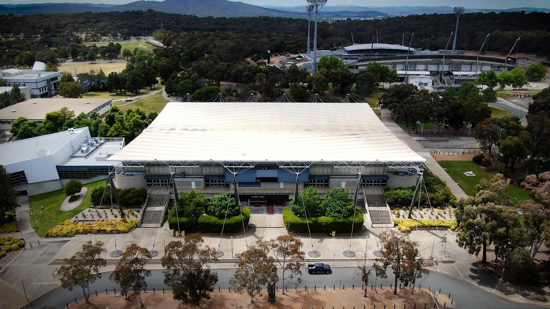Bird's eye view of the Australian Institute of Sport's Arena