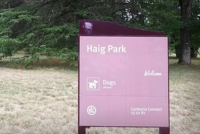 Sign for Haig Park