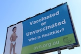 An anti-vaccination billboard