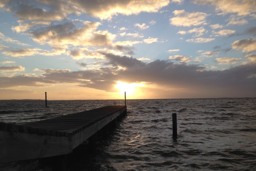 A jetty on Lake Albert, South Australia