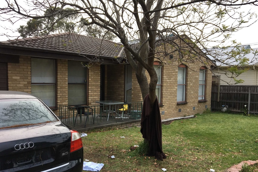 The property in Brighton East where three men were arrested over the death of another man.