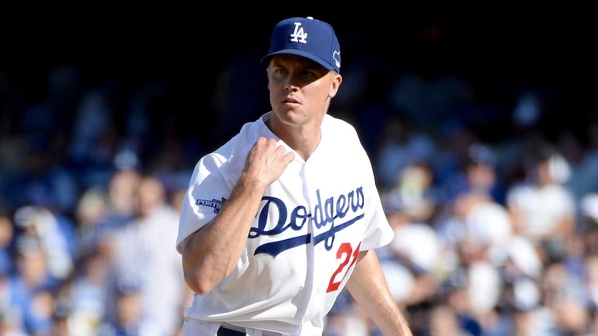 Zach Greinke in action for Los Angeles Dodgers