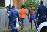 Aboriginal men confront police in Woodridge