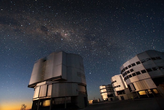 A night view of the Very Large Telescope in Chile