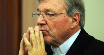 Cardinal George Pell appears at the Victorian Government inquiry into child abuse.