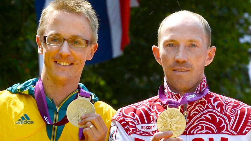 Russian walker Sergey Kirdyapkin won Olympic gold over Australia's Jared Tallent, but has since been banned for doping.
