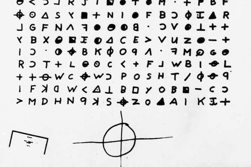 a cryptogram sent to the San Francisco Chronicle in 1969 by the Zodiac Killer
