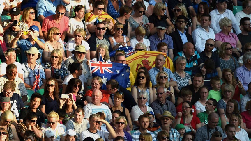 The crowd watches the opening ceremony of the XX Commonwealth Games.