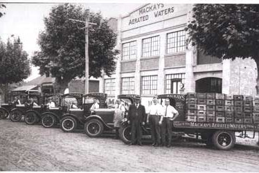 Mackay's Aerated Waters fleet of trucks