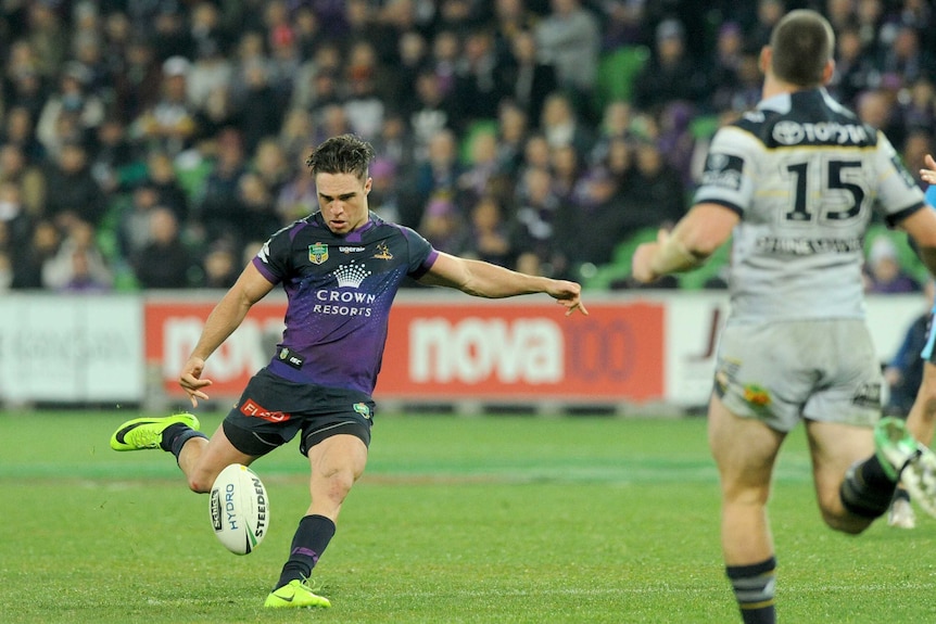 Brodie Croft kicks the game-winning field goal