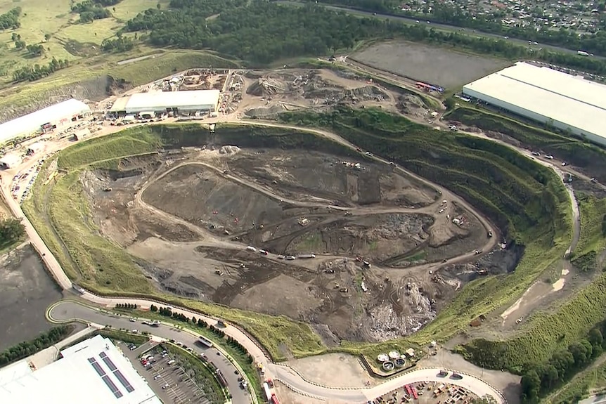 an aerial shot of Bingo Industries site at Eastern Creek in sydney