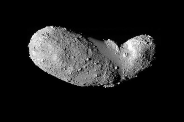 Itokawa asteroid in space