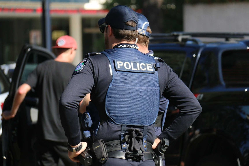 Queensland Police Service officer in vest