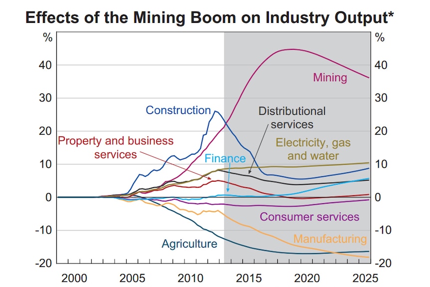 Graph from RBA paper: The Effect of the Mining Boom on the Australian Economy.