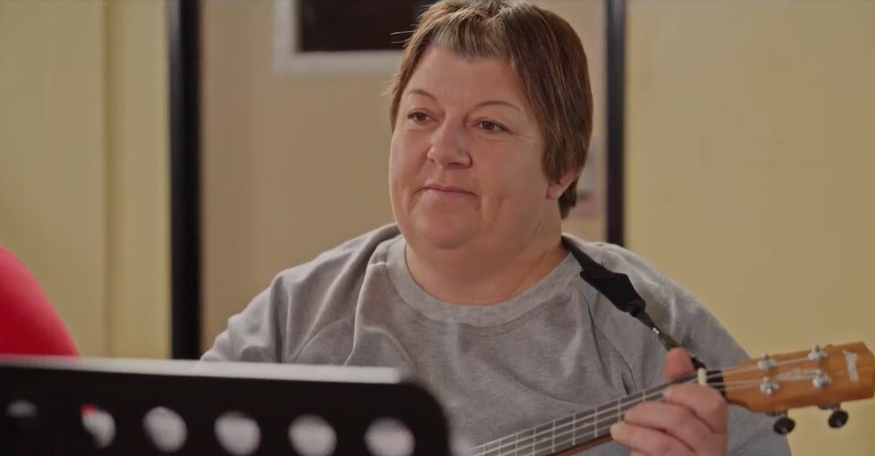 Erin plays as part of the Songbirds Ensemble during her last session ...
