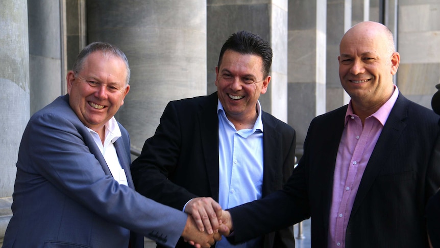 SA Best leader Nick Xenophon announces two new candidates in Gary Johanson and Kris Hanna