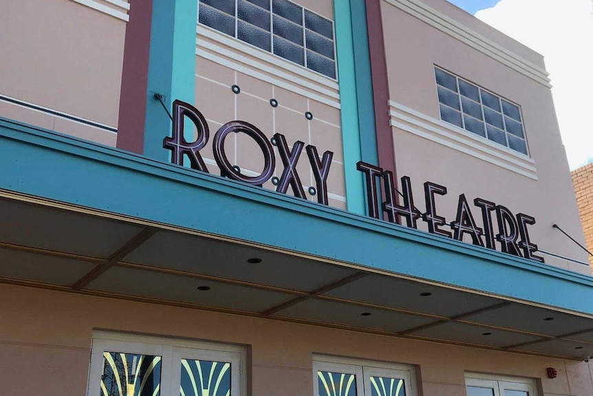 The Roxy Theatre sign outside the cinema at Nowra on the NSW south coast