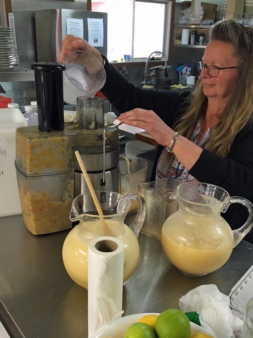 Leanne Jennings prepares soup