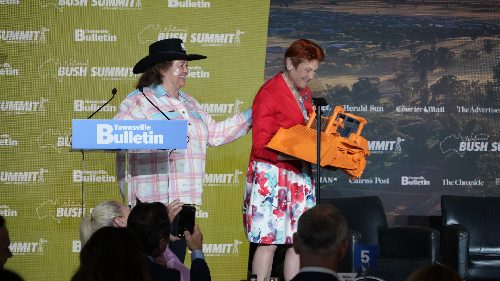 pauline hanson gina rinehart bulldozer