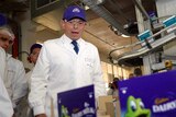 Tony Abbott visits the Cadbury chocolate factory in Hobart