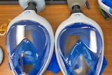 View of two face masks to be used by medical staff handling the coronavirus outbreak.