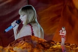 Taylor Swift performs at the Paris Le Defense Arena as a part of her Eras Tour concert in Paris, May 9, 2024
