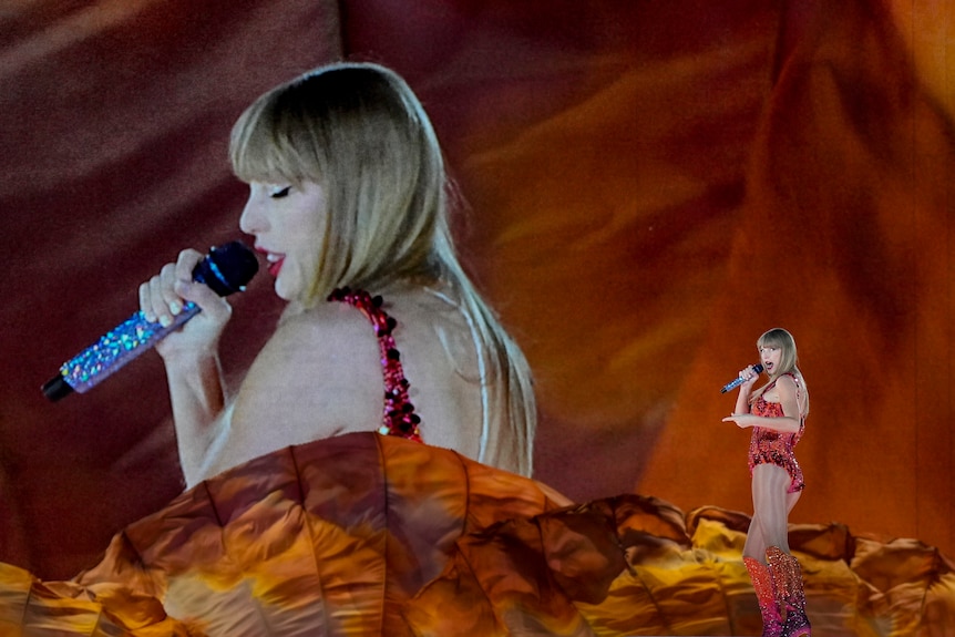 Taylor Swift performs at the Paris Le Defense Arena as a part of her Eras Tour concert in Paris, May 9, 2024