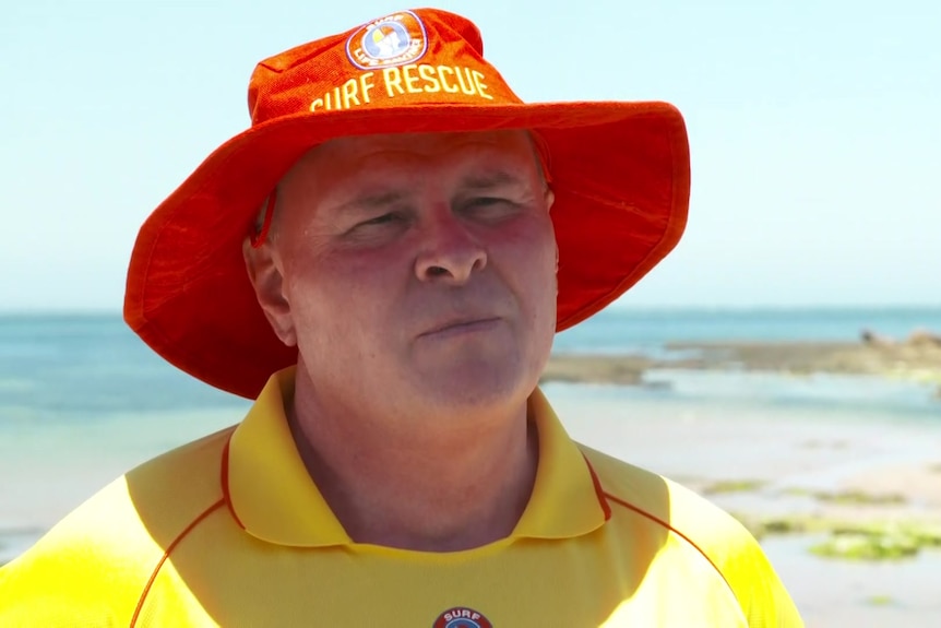 A lifeguard on a beach