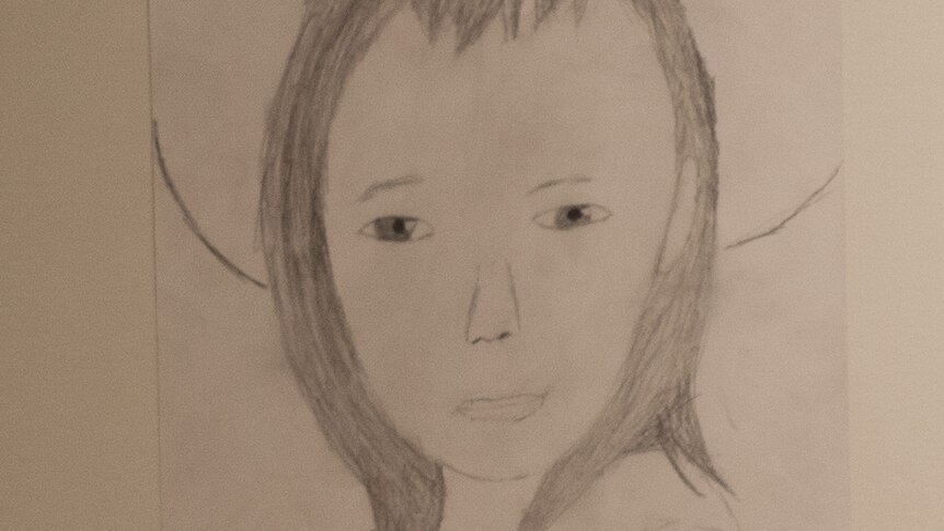 Student Mihr chose her mother to draw as her hero.