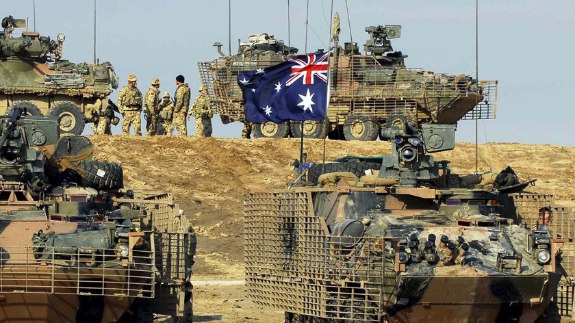 Australian Light Armoured Vehicles from Combat Team Waler