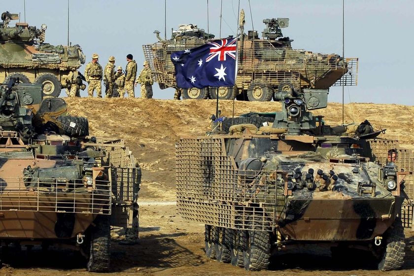 Australian Light Armoured Vehicles from Combat Team Waler