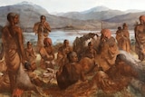 An 1859 painting of Aboriginal Tasmanians by artist Robert Dowling.