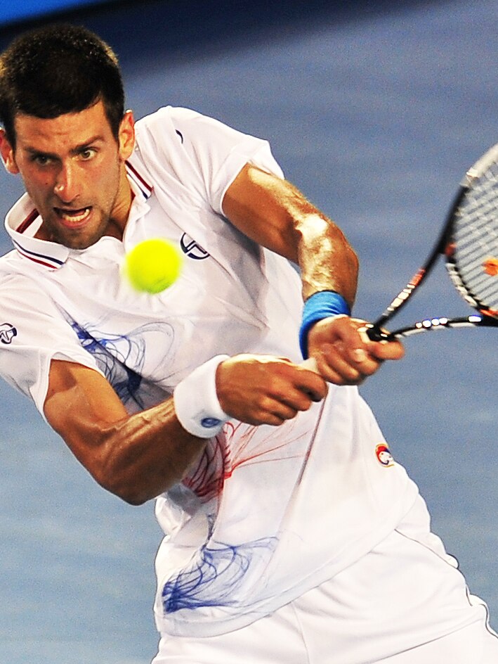 Punishing schedule ... Novak Djokovic won twice to reach the semi-finals in Toronto