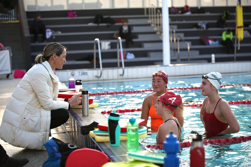 Sally Hunter coaching girls