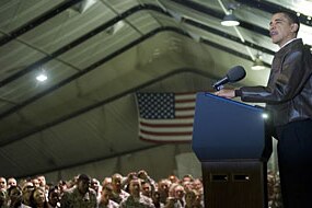 US president Barack Obama addresses troops in Afghanistan. (AFP Photo: Jim Watson)