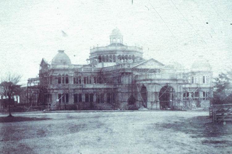 Hobart's Exhibition Building under construction