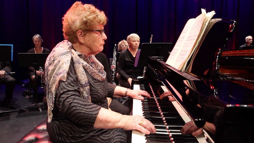95-year-old pianist Judy Hall plays Chopin with Gippsland Symphony Orchestra.