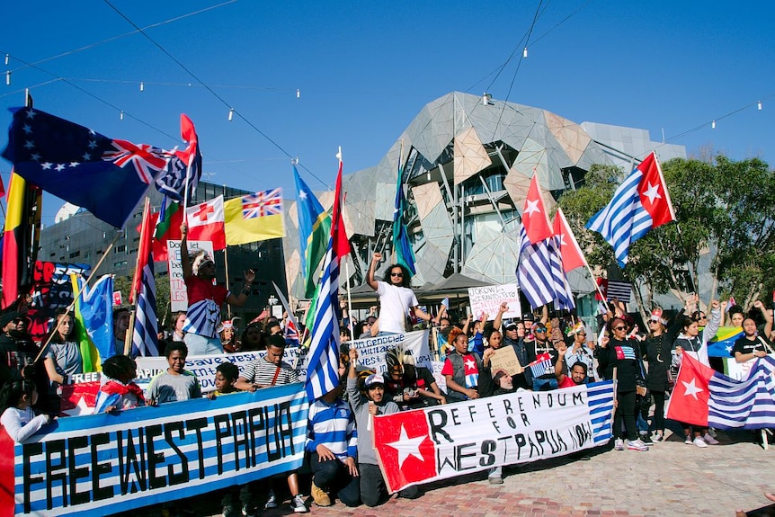 Protests at Fed Sq