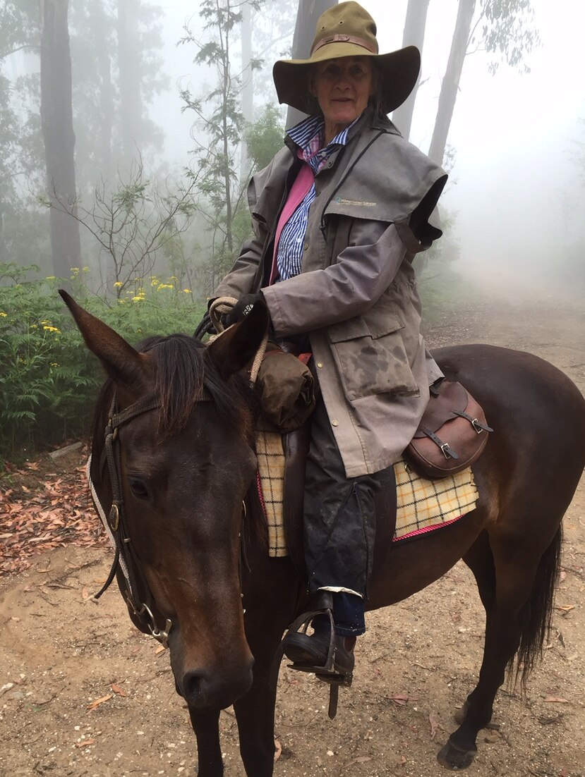 Rhonda Treasure, whose family has been droving in Victoria's high country for more than a decade.