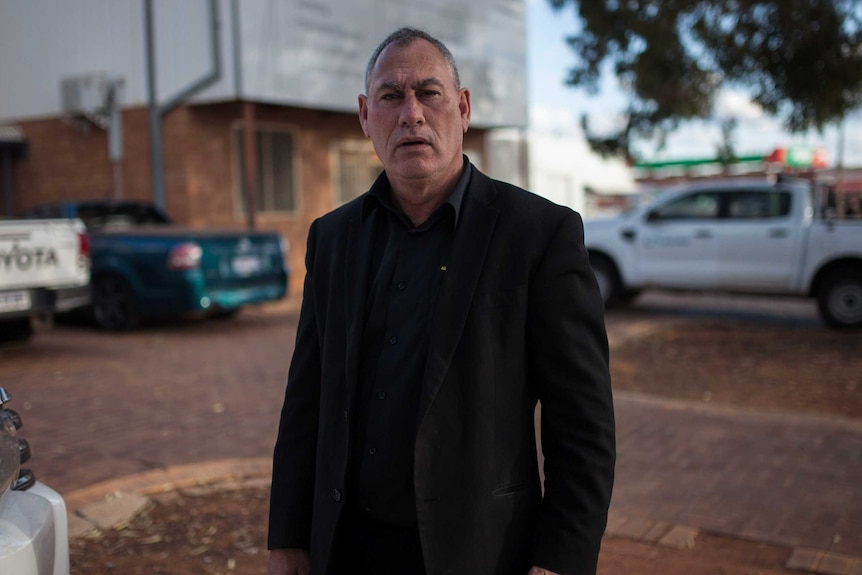 Murray Stubbs, a court officer with the Aboriginal Legal Service, outside his Kalgoorlie office.