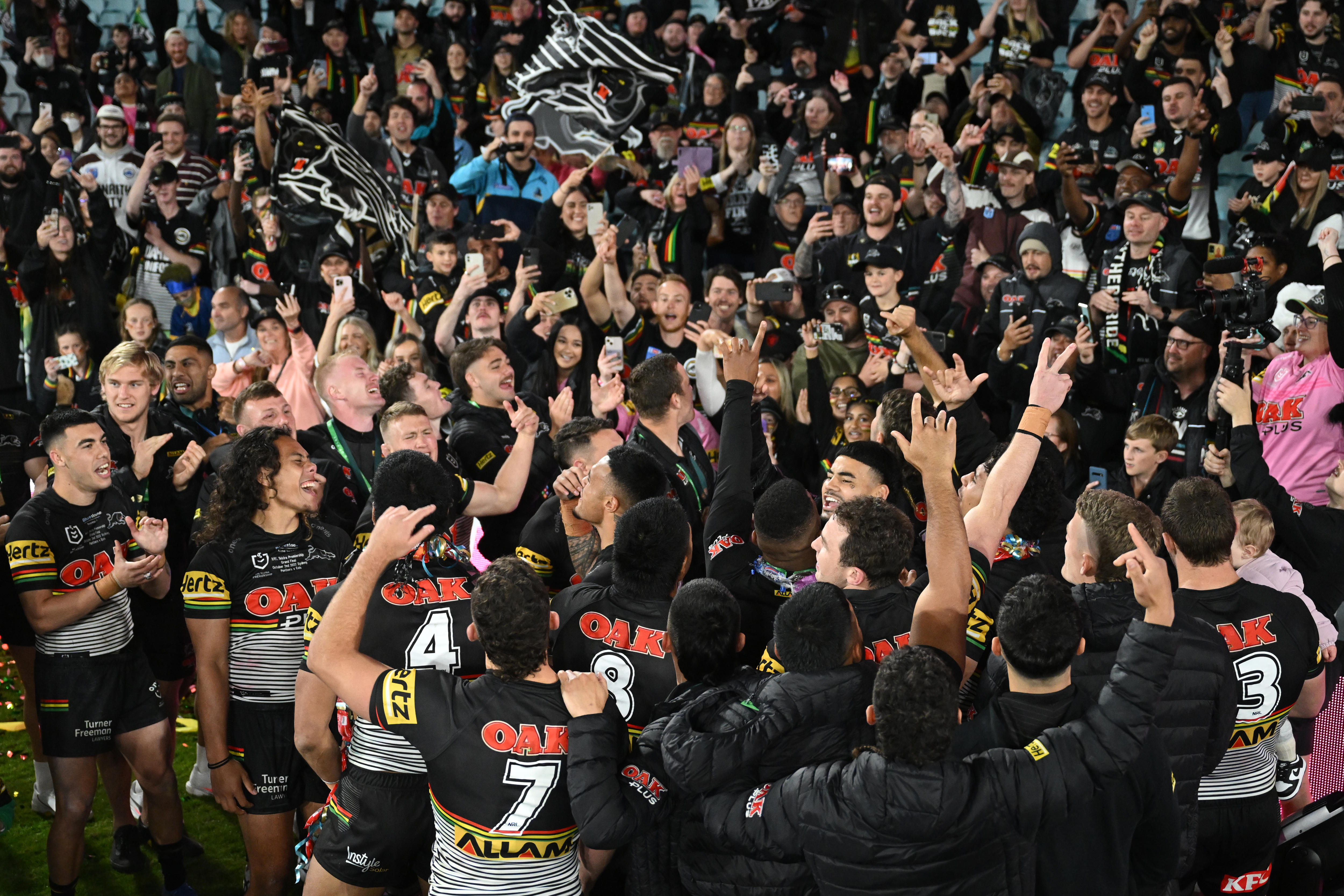 Penrith Fans Celebrate After Second Consecutive NRL Grand Final Win By ...