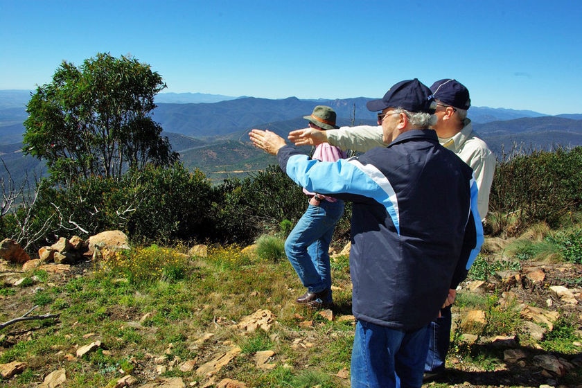 ACT Chief Justice Terence Higgins looks out from Mt Coree in Brindabella National Park, NSW, in March 2010.