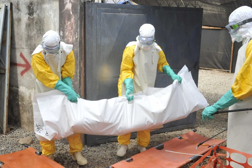 Ebola workers in Guinea