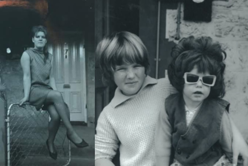 The Taylor kids outside number 7 Henderson Street in the 1960s.
