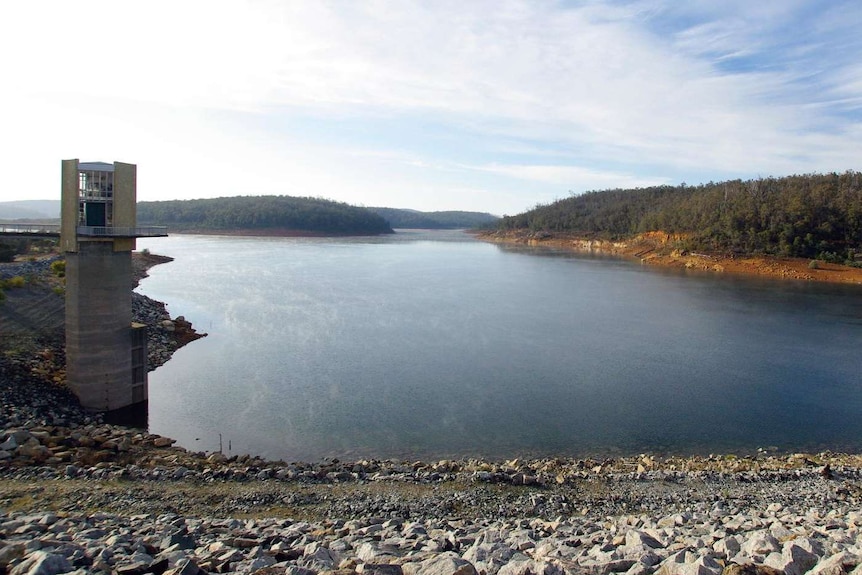 Serpentine Dam at just over 25 per cent capacity.