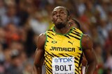 Usain Bolt wins the 100m final at the athletics world championships