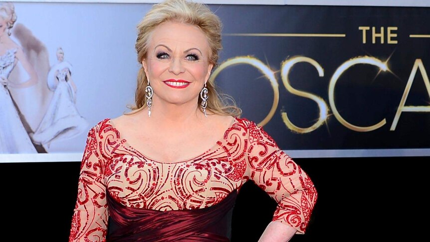 Jacki Weaver arrives for the 2013 Oscars.