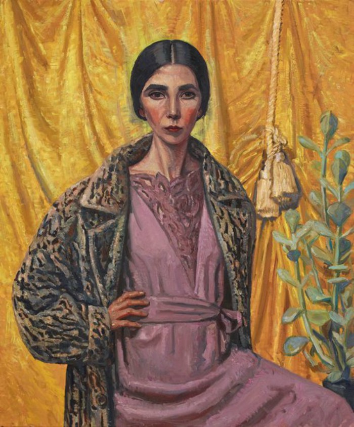 An image of Yvette Coppersmith's Self-portrait, after George Lambert.