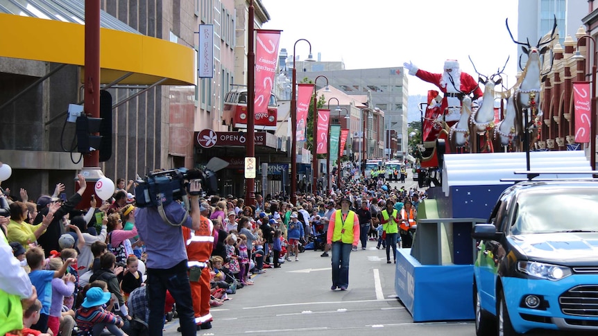 Father Christmas in the 2014 Hobart Christmas Pageant