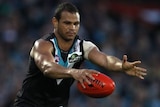 Northern Territorian Daniel Motlop playing for Port Adelaide during his AFL career.